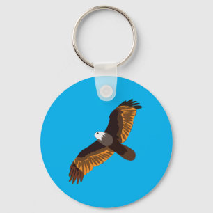 Flying Bald Eagle Bird       Key Ring