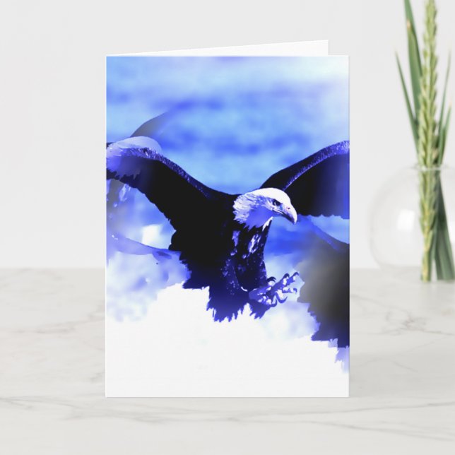 Flying Bald Eagle Card (Front)
