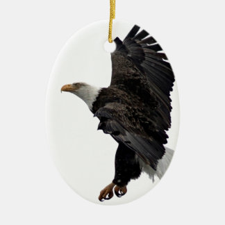 Flying Bald Eagle Ceramic Tree Decoration
