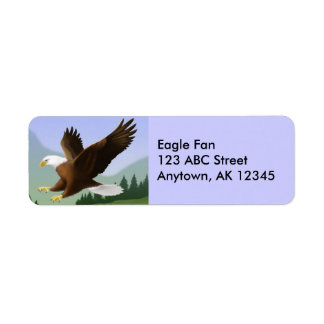 Flying Bald Eagle Label