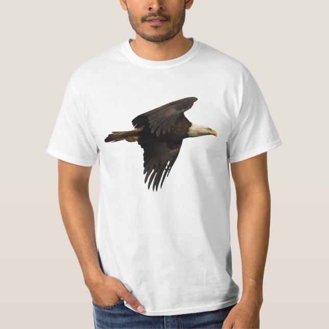 Flying Bald Eagle Wildlife T-Shirt (Front)