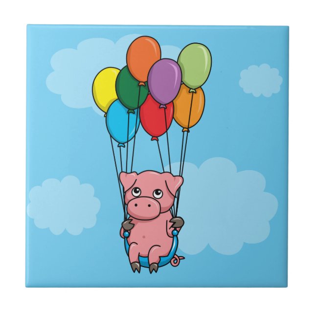 Flying Balloon Pig Tile (Front)