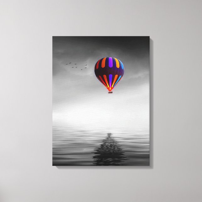 Flying Balloon Selective Minimalist Photography  Canvas Print (Front)