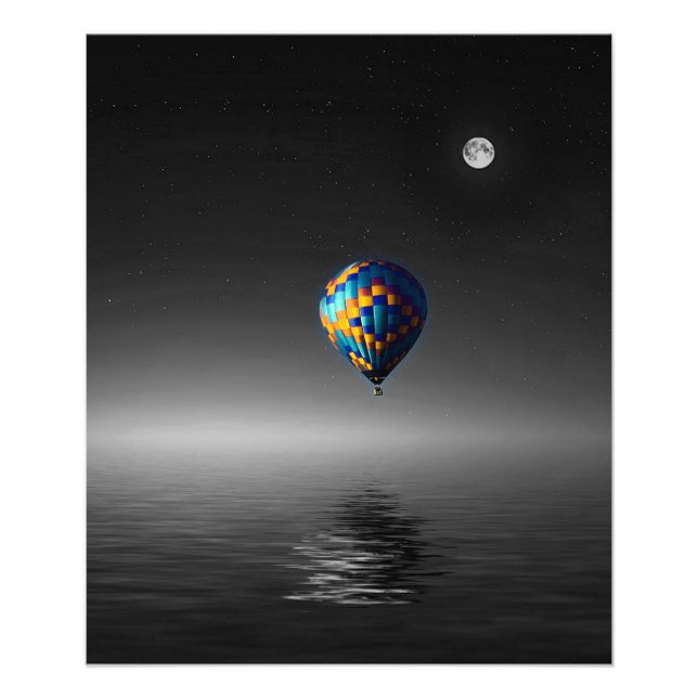 Flying Balloon Selective Minimalist Photography  Photo Print (Front)