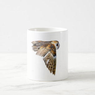 flying barn owl coffee mug