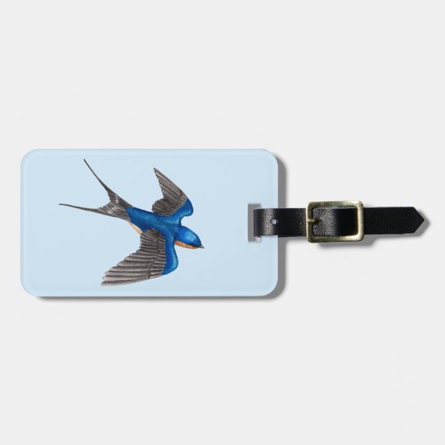 Flying Barn Swallow Luggage Tag (Front Horizontal)
