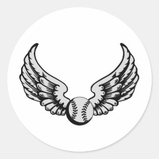 Flying Baseball (Ball) for Baseball Lovers Classic Round Sticker