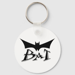 Flying bat key ring