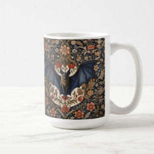 Flying Bat - Modern William Morris Floral  Coffee Mug