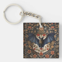 Flying Bat - Modern William Morris Floral 