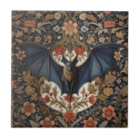 Flying Bat - Modern William Morris Floral