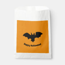 Flying Bat on orange favour bag