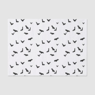 Flying Bats Black & White Gift Wrap Tissue Paper