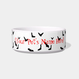 Flying Bats Goth Pet Food bowl