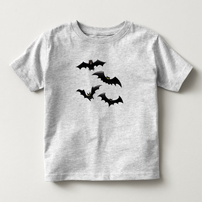 Flying Bats Halloween Toddler T-Shirt (Front)