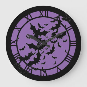 Flying Bats Large Clock