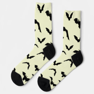 Flying Bats on Yellow Socks