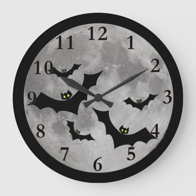 Flying Bats Wall Clock (Front)