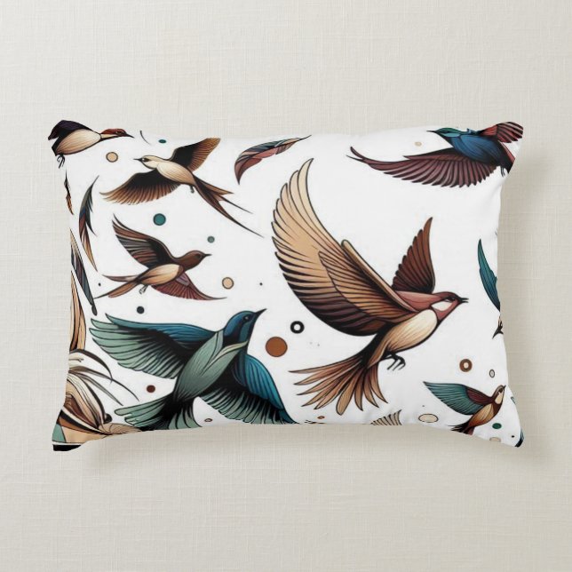 Flying beauty  decorative cushion (Front)