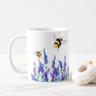 Flying Bee Mug Spring Flowers
