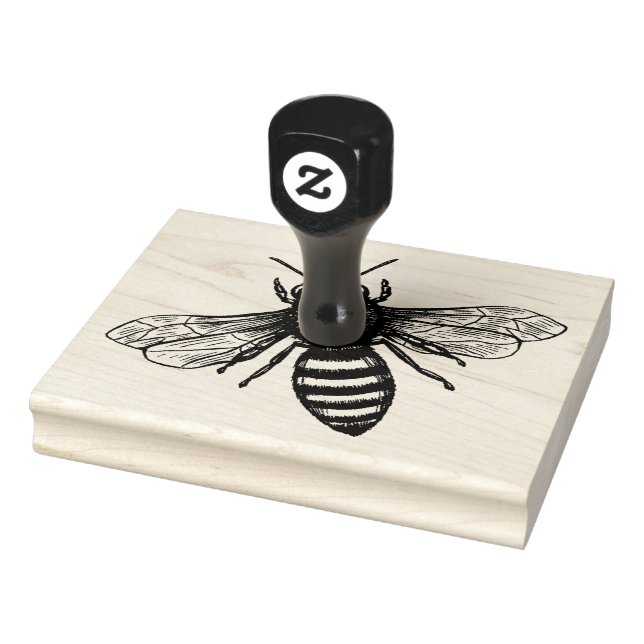 Flying bee rubber stamp (Stamp)