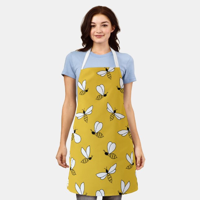 Flying bees apron (Worn)