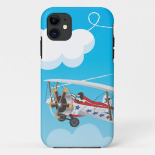 Flying bi-Plane Cartoon iPhone 11 Case