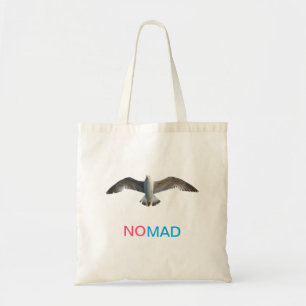 Flying bird and calligraphy tote bag