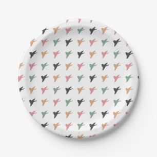 Flying Bird Art White Ver Paper Plate