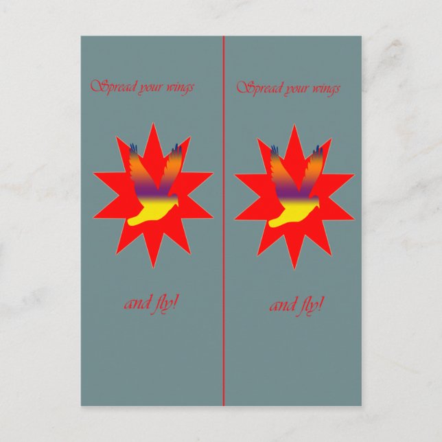 Flying Bird bookmark Postcard (Front)