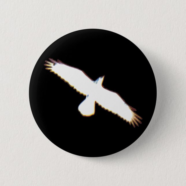 Flying Bird Silhouette 6 Cm Round Badge (Front)