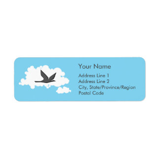 Flying Bird Silhouette Return Address Label