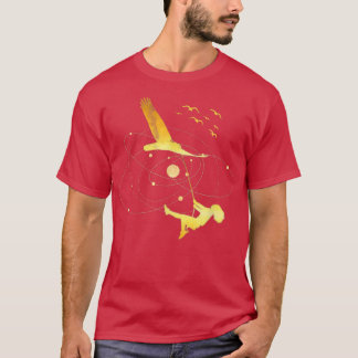 Flying Bird with Girl on the Swing Fantasy Dreams  T-Shirt