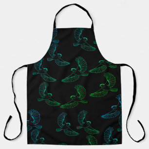 Flying birds, custom background colour apron