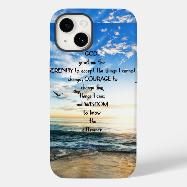 Flying Birds In Heaven Serenity Prayer  Case-Mate iPhone Case (Back)