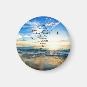 Flying Birds In Heaven Serenity Prayer  Magnet