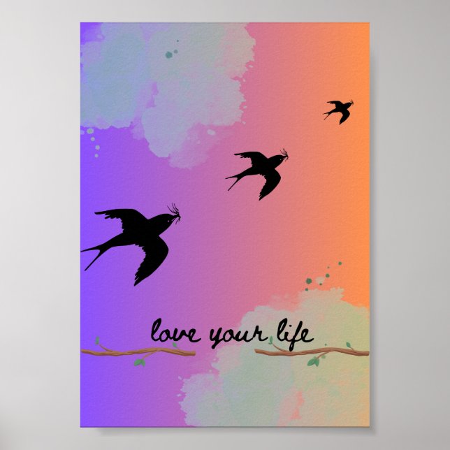 Flying Birds Poster (Front)