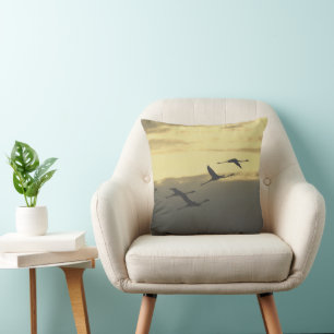 Flying birds Throw Pillow