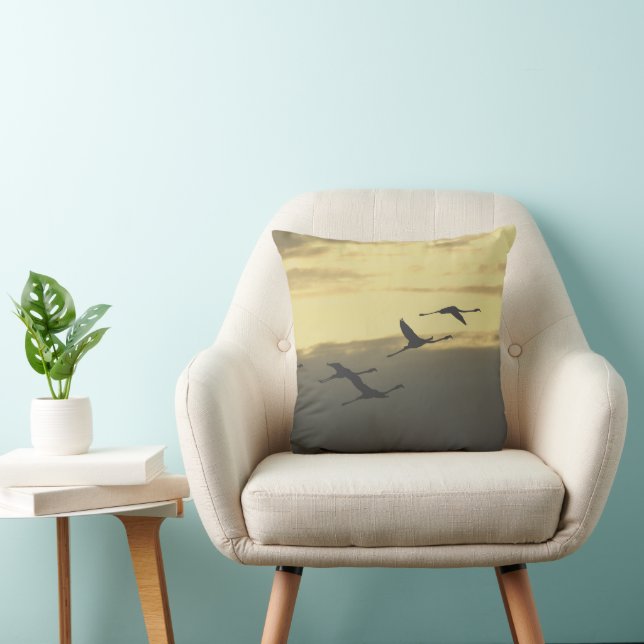 Flying birds Throw Pillow (Chair)