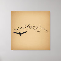 Flying Birds Vintage Art