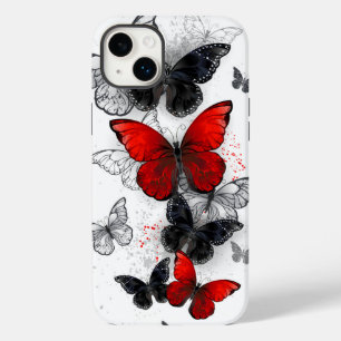 Flying Black and Red Morpho Butterflies Case-Mate iPhone 14 Plus Case