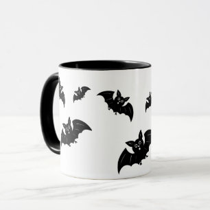 Flying black bats mug