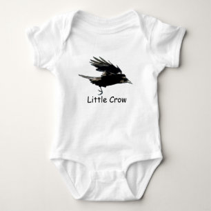 Flying Black CROW Art for Baby Bodysuit