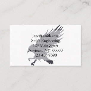 Flying black raven - Choose background colour Business Card