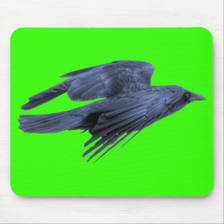 Flying Black Raven Gothic, Celtic, Wildlife Mouse Mat