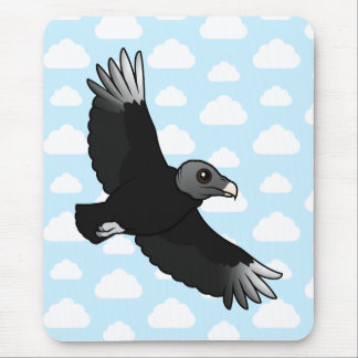 Flying Black Vulture Mouse Mat