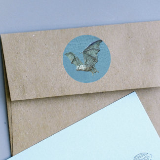 Flying Blue Bat Relief Stickers