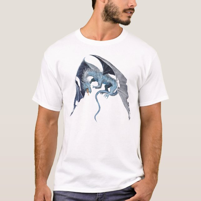 Flying Blue Dragon T-Shirt (Front)