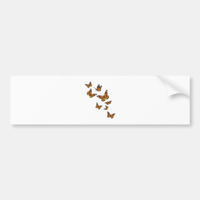 Flying Butterflies - Butterfly Lover Gardener Ento Bumper Sticker (Front)