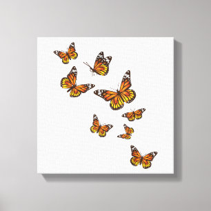 Flying Butterflies - Butterfly Lover Gardener Ento Canvas Print